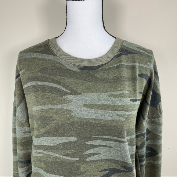 Zoe + Liv Green Camouflage Sweatshirt - Picture 6 of 6